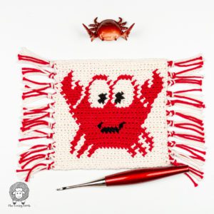 Crochet Crab Mug Rug Free Pattern
