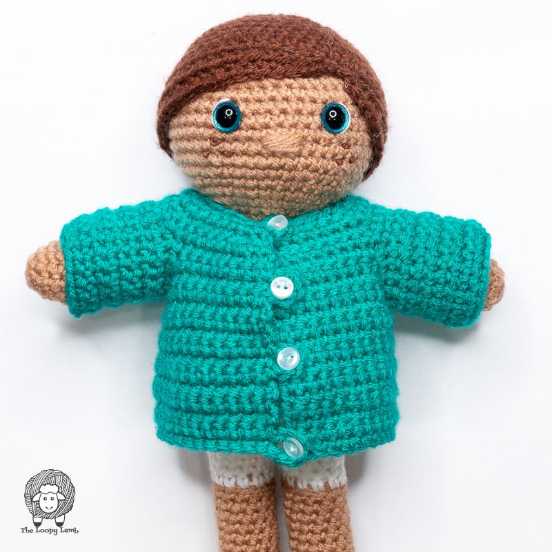 Easy Crochet Doll Jacket Free Pattern & Video Tutorial