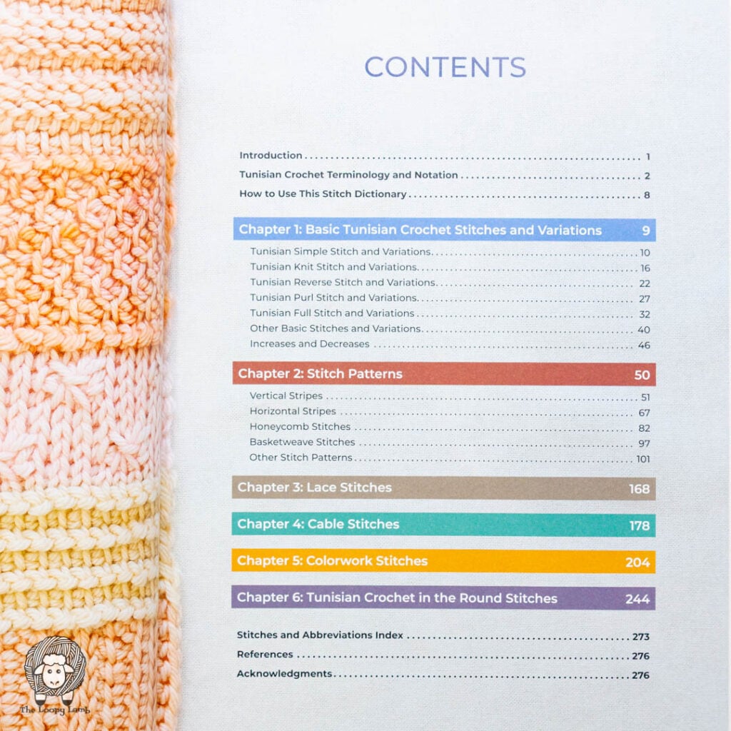 Tunisian Crochet by Lori Harrison Table of Contents