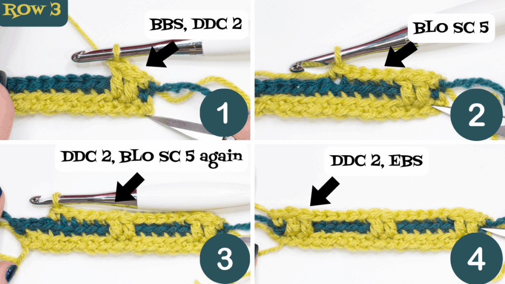 Row 3 step-by-step photos