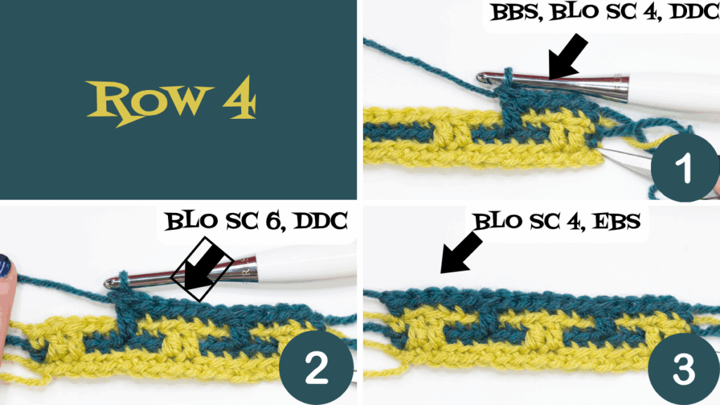 row 4 step by step photos