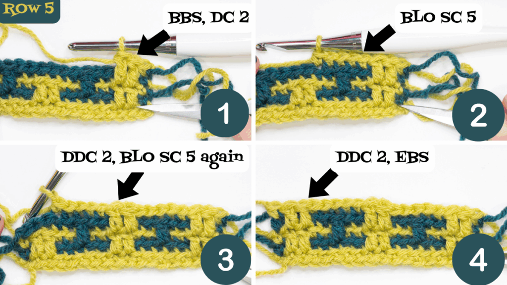 Row 5 step by step photos