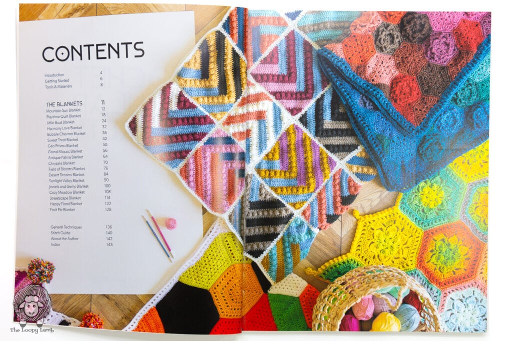 Crochet Modular blankets table of contents page
