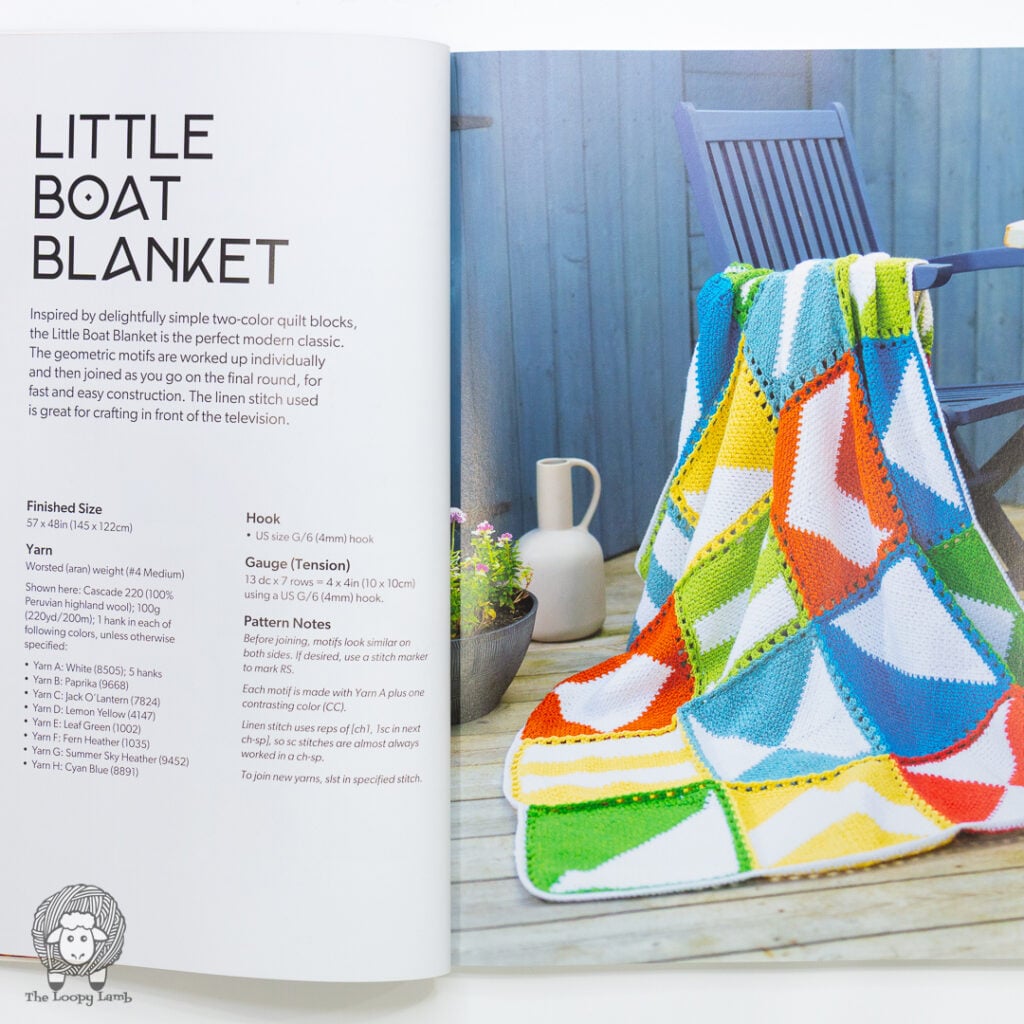 Little Boat Blanket pattern page from Crochet Modular Blankets